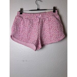 Blogilates Girls Marshmallow Dolphin Shorts Pink Floral Print XXL 16/18 NWT